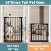 Fairy Baby 38" Extra Tall Pet Gate for Stairs, 29.5"-48.8"