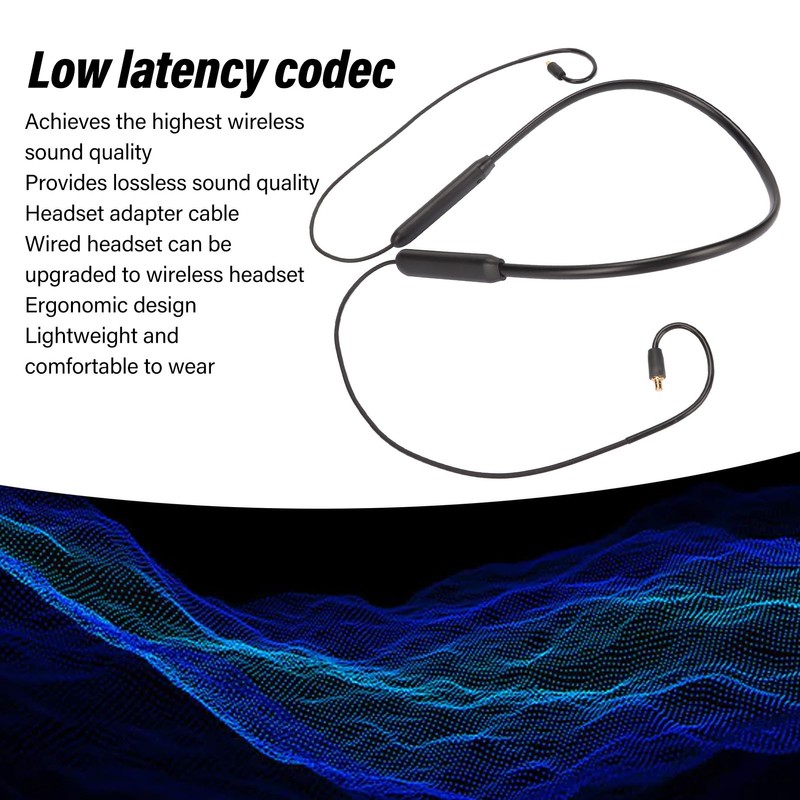 Bluetooth Earphone Wireless Upgrade Cable with Mic and Controller for