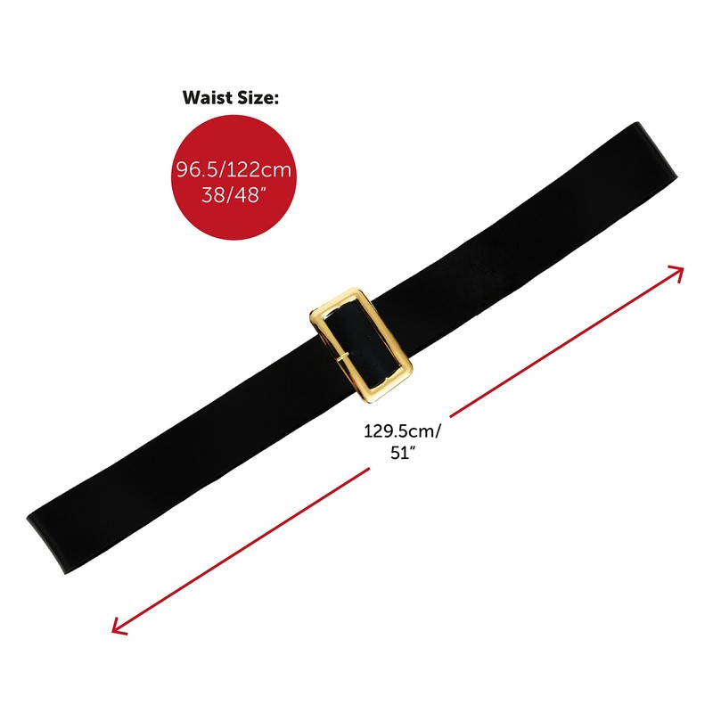 Adults Thick Black Belt for Fancy Dress Costumes - Leather