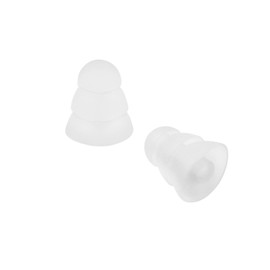 ALXCD Triple Ear Tip with 2mm Hole for Etymotic Shure Klipsch Earphone, (S/L) 4 Pairs Triple Flange Silicone Ear Tip Sleeves, Fit for Etymotic Shure Klipsch 2mm Hole[Clear-4 Pair]