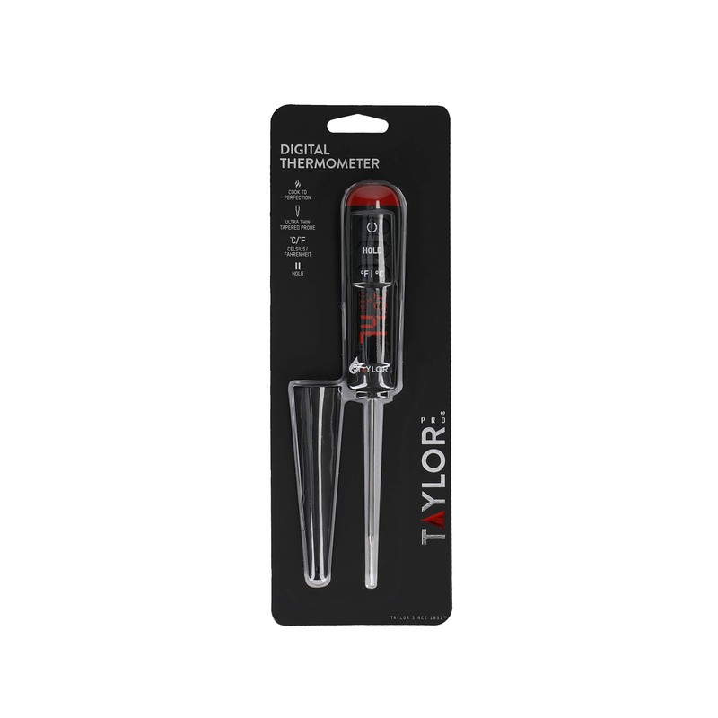 Taylor Pro digitales Thermometer, mit hellem LED Bildschirm, für Fleisch,