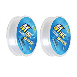 HENWUBEI 2 Roll Fish Line Nylon Thread Clear Fishing Wire for Hanging Decorations - Strong Clear String (Blue 8.0)