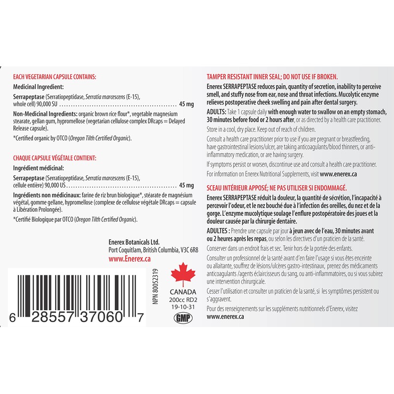 SERRAPEPTASE 90,000SU 60s