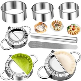 Wonton Dumpling Maker, Stainless Steel Wonton Cookie Cutter, Dumpling Maker, Wonton Maker, Dumpling Maker, Dumpling Wonton Cookie Cutter, 8-Piece Wonton Dumpling Maker Set