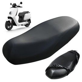Motorcycle Seat Cover 60 x 80 cm - for Scooter, E-Bike and Motorcycle Saddles - High Quality PU, Non-Slip, Elastic and Waterproof Vespa Seat Cover