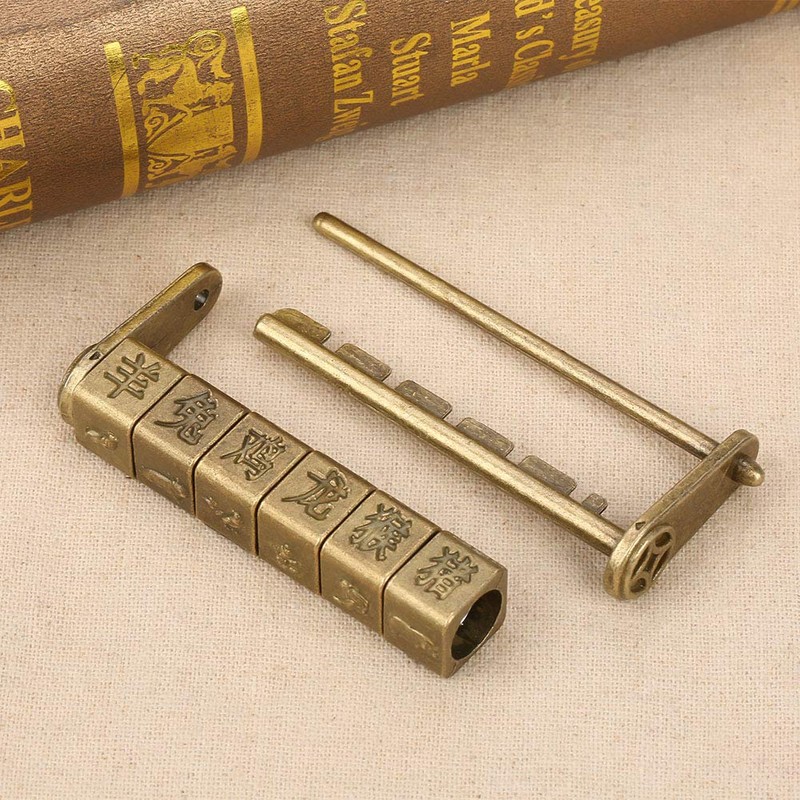 Retro Padlock, Classic Ancient Style Chinese Combination Lock for Jewelry