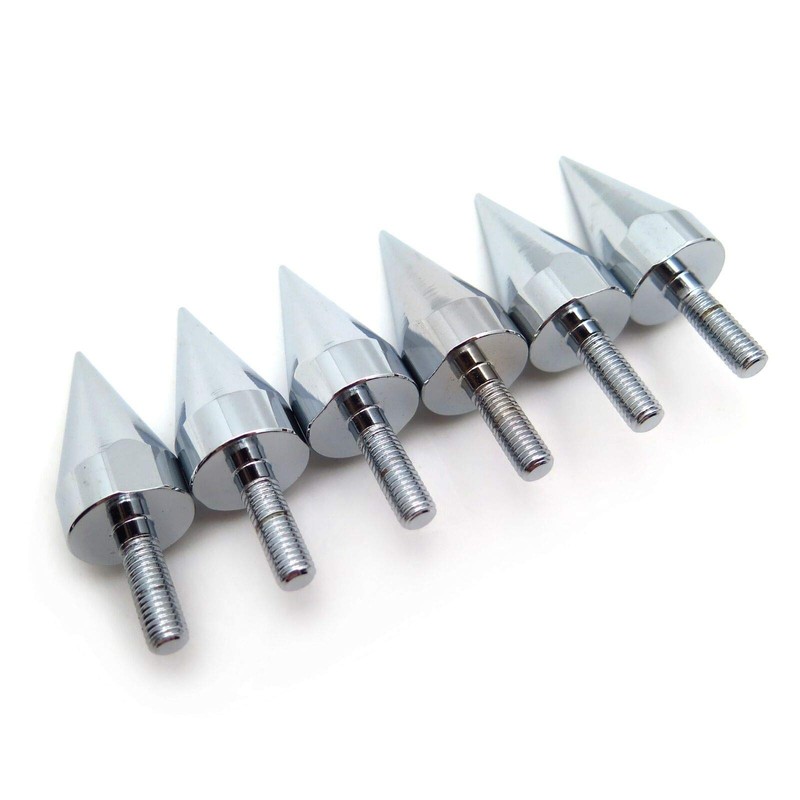 HTTMT MT218-002-SR (6 pcs) Universal Silver Spike Bolts Compatible with