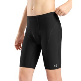 G Gradual Boys Swim Jammers Youth Competitive Swim Team Trunks Quick Dry Stretch Racing Swimsuit Swimming Shorts for Boy(Black,S)