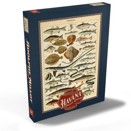 MyPuzzle Fish for All, Vintage Art Poster, Adolphe Millot - Premium 100 Piece Puzzle - MyPuzzle Special Collection by Havana Puzzle Company