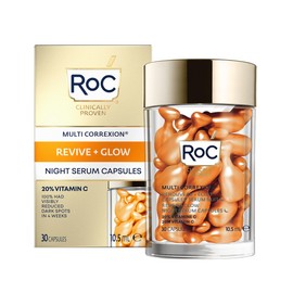 RoC Multi Correxion Revive  Glow Vitamin C Night Serum Capsules for Brightening, Dark Spots, and Texture                                              