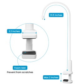 ieGeek Baby Monitor Mount Compatible Baby 1T, Baby 4, Baby 7S, Any Cameras with 1/4 Screw Mount，Flexible Baby Monitor Holder for Baby Crib