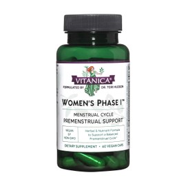 Vitanica Women's Phase I, Premenstrual Support, Vegan, 60 Capsules