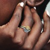 2Pcs Sun and Moon Gold Rings for Women, Adjustable Rings