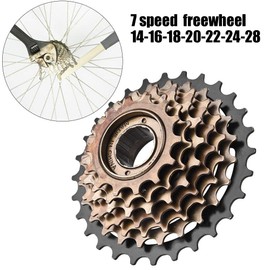 Boaby 7-Speed Freewheel,14T/16T/18T/20T/22T/24T/28T Bike High Carbon Steel Freewheel Mountain Bicycle Free Wheel, 7Speeds Cassette Sprocket, for MTB Cycling Flywheel Replacement