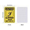 GLOBLELAND Caution Slippery When Wet or Icy Sign 20x30 cm