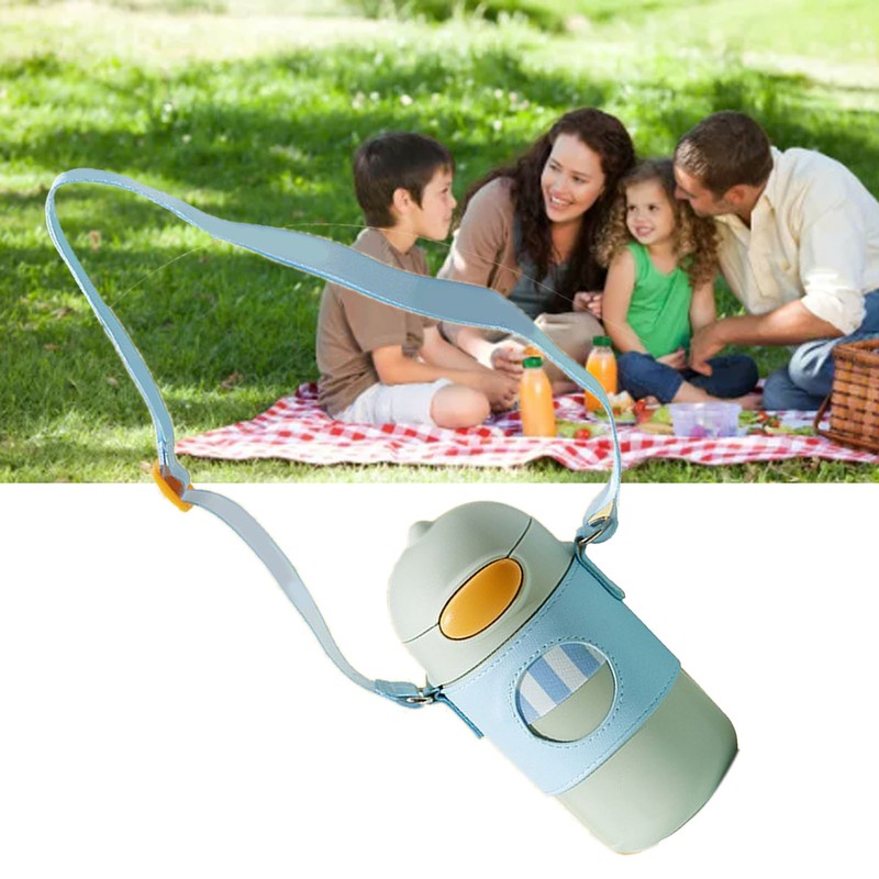 320ML Thermal Mug with Silicone Straw Children Heat Preservation Cup