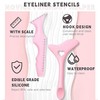 2Pcs Eyeliner Stencils 5 in 1 Silicone Winged Tip Eyeliner