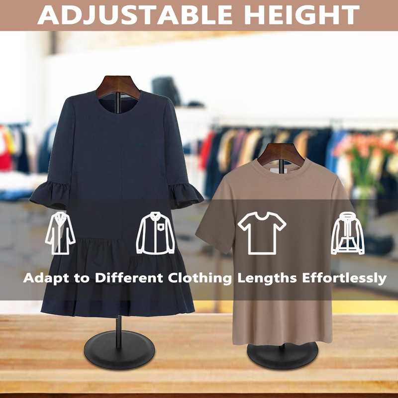 KORETECH 4 Pack Shirt Display 35" Height Adjustable Shoulder Stand