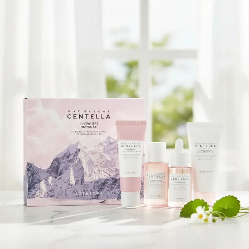 Skin1004 Madagascar Centella Poremizing Travel Kit 4 Piezas