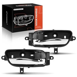 A-premium - Manijas interiores para puerta para Nissan Altima 2013-2018 Murano 2015-2019 Pathfinder Maxima Titan Titan XD negro texturizado juego de 2 piezas delantero o trasero