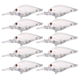 Free Fisher 25Pcs Fishing Crankbait Blanks,Unpainted Fishing Lures Blank Minnow Crankbaits Hard Bait Bodies Set 9Cm 109G