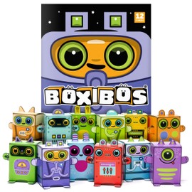 Box Buddies Boxibos Galactics - Pack of 12 Mini Box Space Explorers - Paper Craft for Kids, Party Bag Fillers, Pocket Money Toys