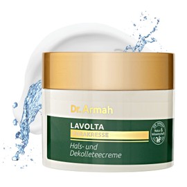 LAVOLTA Natural Spilanthol Neck & Décolleté Cream 150 ml - Firming Anti-Ageing Intensive Care with Hyaluronic Acid, Vitamin E & Almond Oil - Vegan