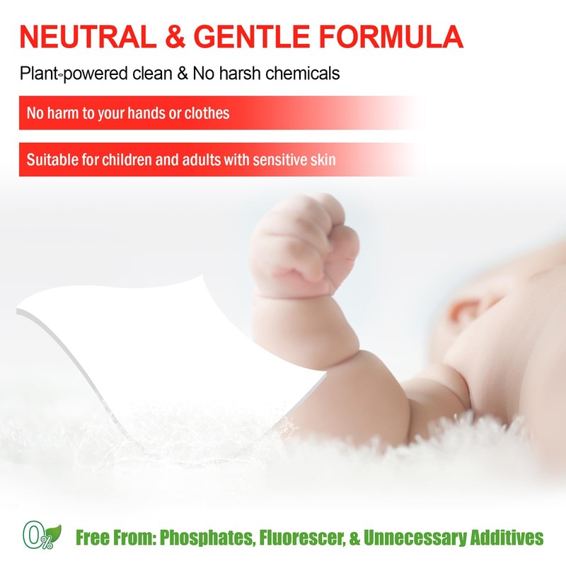 Binbata Laundry Detergent Sheets - Up To 128 Loads, Hypoallergenic,
