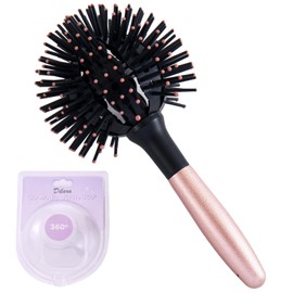 3D Ball Brush - 360° Round Brush for Voluminous Waves, Curls & Beach Waves, Ideal for Blow Drying, Twisting & Styling Hair - Bomb Ball Curl Brush