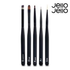 JelloJello flexible 5-piece set high-quality self-gel nail brush / 젤로젤로 플렉서블 5종 세트 고급 셀프 젤네일브러쉬
