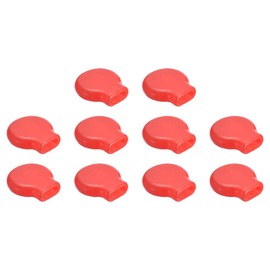 uxcell Earring Pads, 40pcs - Silicone Clip-on Earring Backs, Soft Earring Backs Replacements Earrings Cushions (Red,10x9mm)