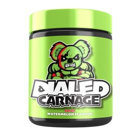 Dialed Carnage Pre-Workout Supplement Powder 337.5 g, Sour Watermelon, The X Athletics
