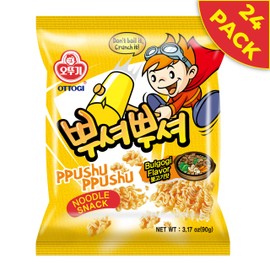 OTTOGI PPUSHU PPUSHU NOODLE SNACK- Bulgogi Flavor (90g) - 24 Pack
