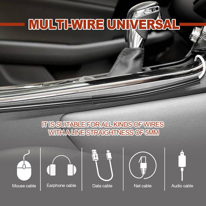 4Pcs Car Wire Sleeve, Car Concealed Wire Cover Line Sleeve
