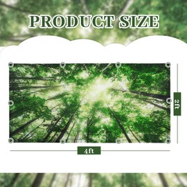 Patelai 4 x 2 Feet Fluorescent Light Cover for Ceiling Lights Magnetic Light Cover with 10 Magnets Fluorescent Light Filters for School Classroom Home Office Drop Lamp Decor(Forest)