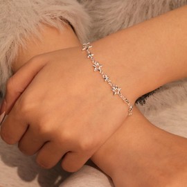 ALEXCRAFT Bracelet Women's Gold Silver Star Bracelet Adjustable Star Bracelets Stackable Bracelets Jewellery Gift for Women Ladies Girls