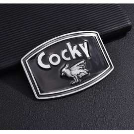 MUSVIKY Cocky Rooster Black Belt Buckles Western Belt Buckle Cowboy for Men Women