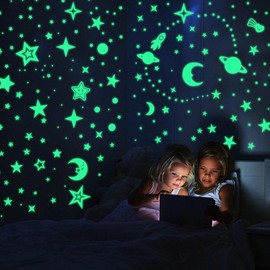 Luminous Sticker Light Universe Kids Room Bedroom Home Decoration Decal Bubble Luminous Sticker D GD00249 100ea