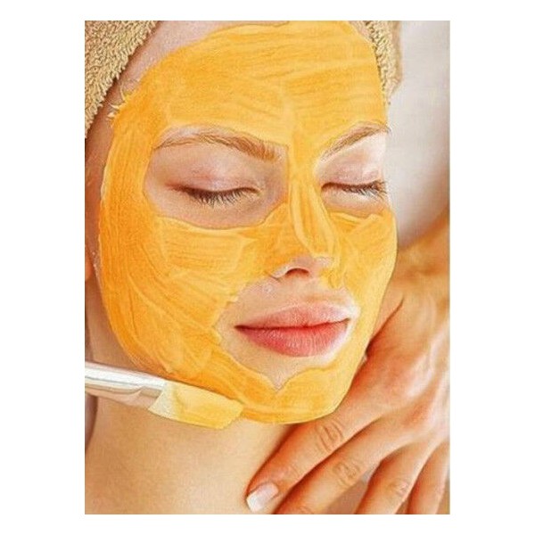 Enchanted Waters Pumpkin Enzyme Peel with 15% Glycolic Acid Facial Face Mask PLUS 7.75" Fan Brush