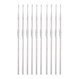 uxcell Stainless Steel Crochet Hook 0.75mm US Size 14 Knitting Needles for DIY Craft Yarn 10Pcs