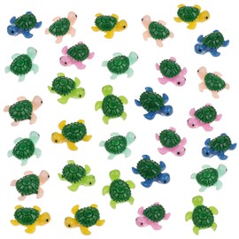 30 Pcs Miniature Turtles Multicolored Mini Turtle Decor Tiny Turtles Miniature Tortoises, Micro Landscape Decor Ornament Turtle Figure Garden Decor, Sea Turtles for Garden Fish Tank Micro Landscape