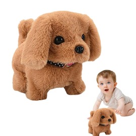 My Realistic Robot Puppy, Realistic Dog, 5.31 * 3.54 * 6.69 INCH Brown Realistic Robot Puppy with Soft Fur, Perfect for Parties and Birthday Gifts or Interactive Fun