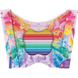 Faber-Castell 201971 Butterfly Colouring Pencils Gift Set, Sparkle, Pack of 20, Incl. Butterfly Sticker