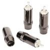 4pcs RCA Sound Plug Silver Plated RCA Male Plug Connector