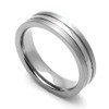 DoubleAccent 5MM Comfort Fit Titanium Wedding Band High Polished Center