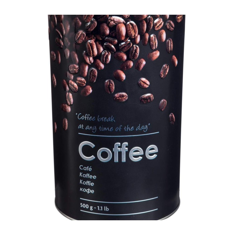 5five Metal Coffee Tin 500 g Black Edition Black