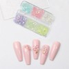 Nail art lovely wedding nail beads flower stone 6-piece set (WACF525) / 네일아트 러블리 웨딩네일 비즈 플라워 스톤 6종 세트 (WACF525)