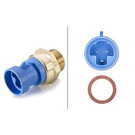 HELLA 6ZT 007 837-111 Temperature Switch, radiator fan - 12V - Number of connectors: 3 - Blade Terminal - Bolted - Dual Output/Normally Open Contact