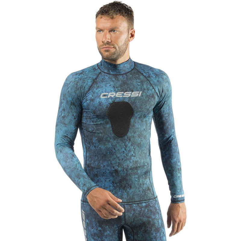 Cressi - Protector de erupción para Hombre, Cuello Redondo, Color