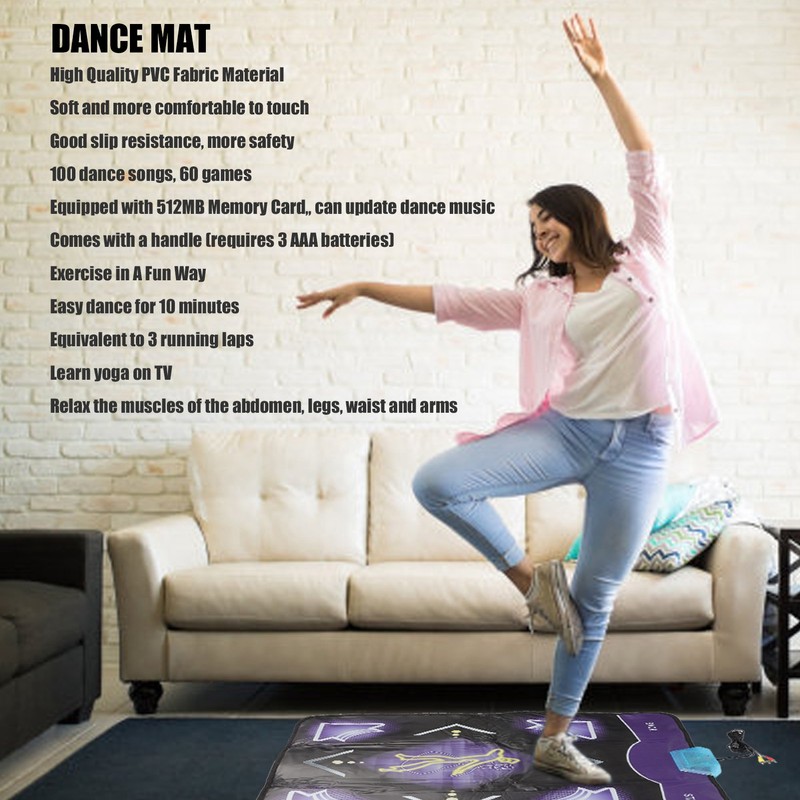 Dance Mat Soft Prevent Slip Wearable 100 Music 60 Games